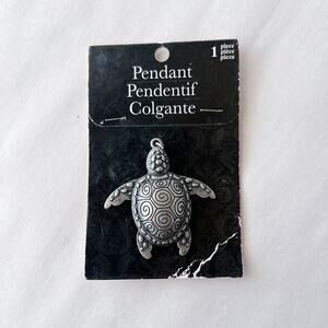 Turtle Pendant Charm Tortoise Brand New Silver Tone Jewelry Making Crafting